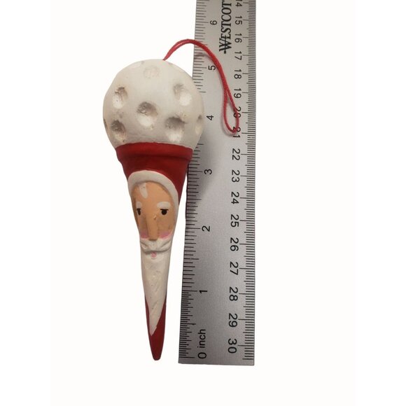 Golf Ball and Tee Santa Claus Christmas Ornament Golf - Picture 3 of 3